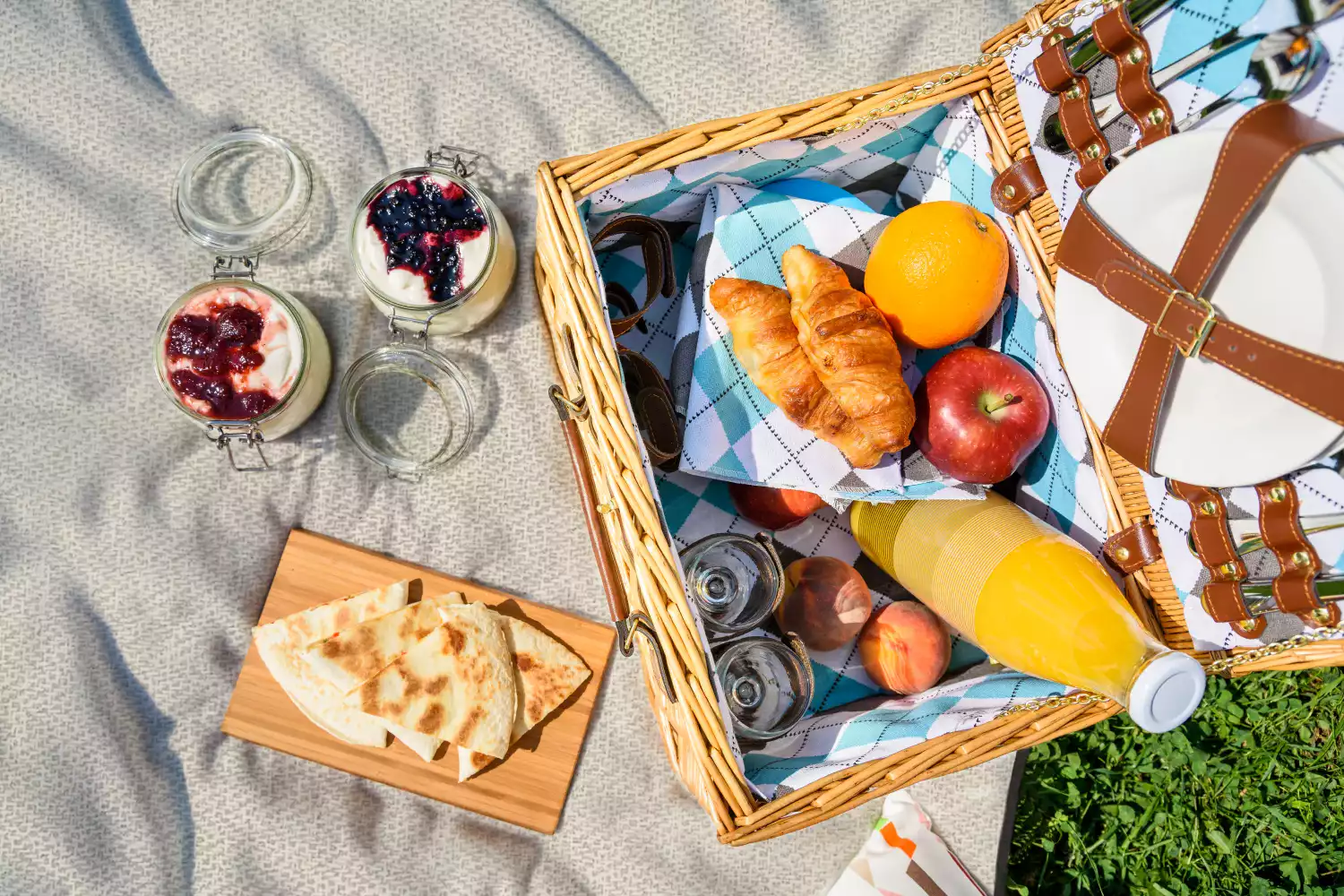 picnic blanket pastel